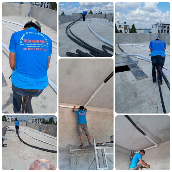 Thi công đường ống máy lạnh - Công Ty TNHH Thương Mại Dịch Vụ Thiên Ngân Phát